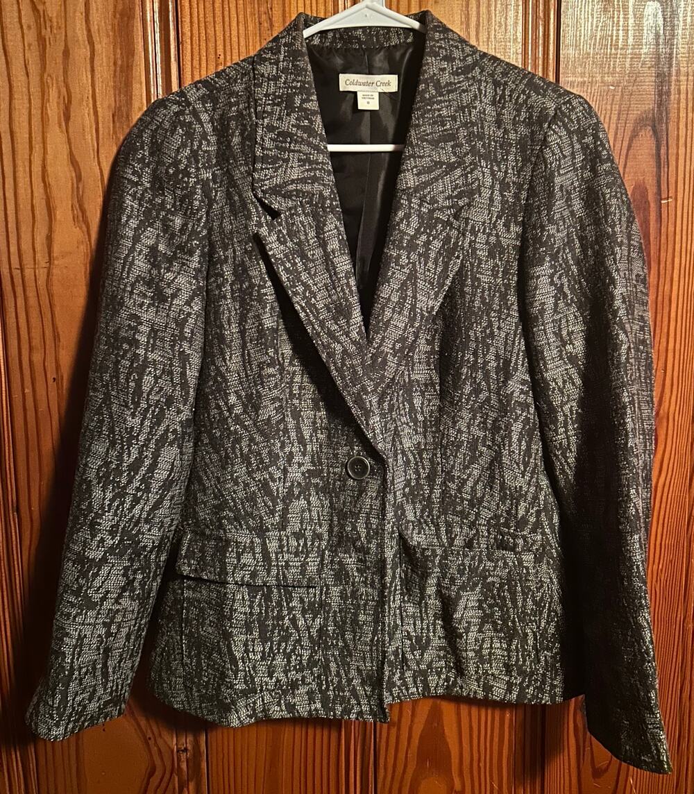 Women’s gray/black Coldwater Creek blazer size 8